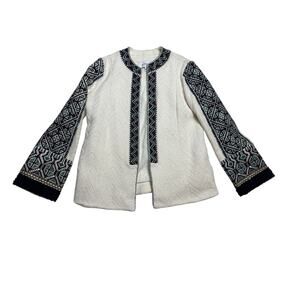 Derek Lam 10 Crosby Embroidered Statement Sweater Jacket SZ 0